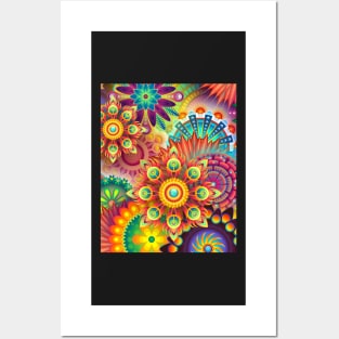 Abstract Flowers Posters and Art